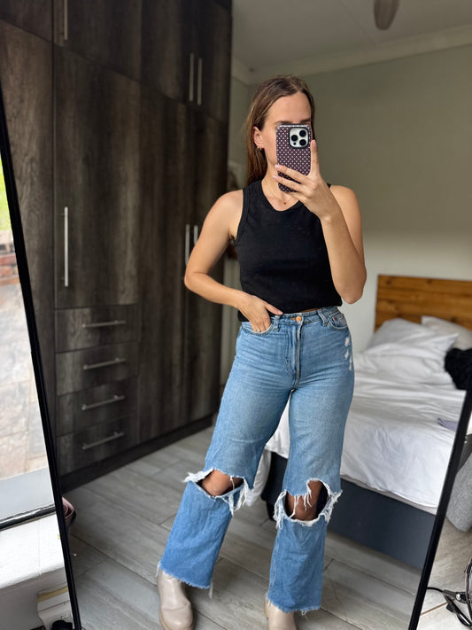 ANNATEE black ribbed tank (X1)