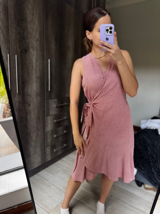 Woolworths pink wrap dress (K)
