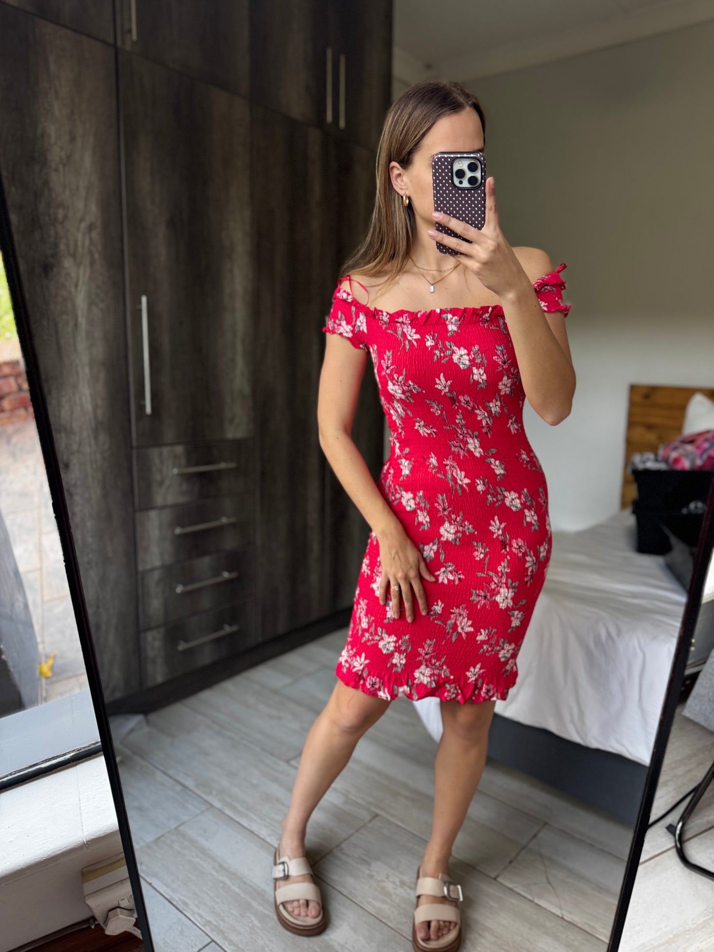 Red floral dress (WW)