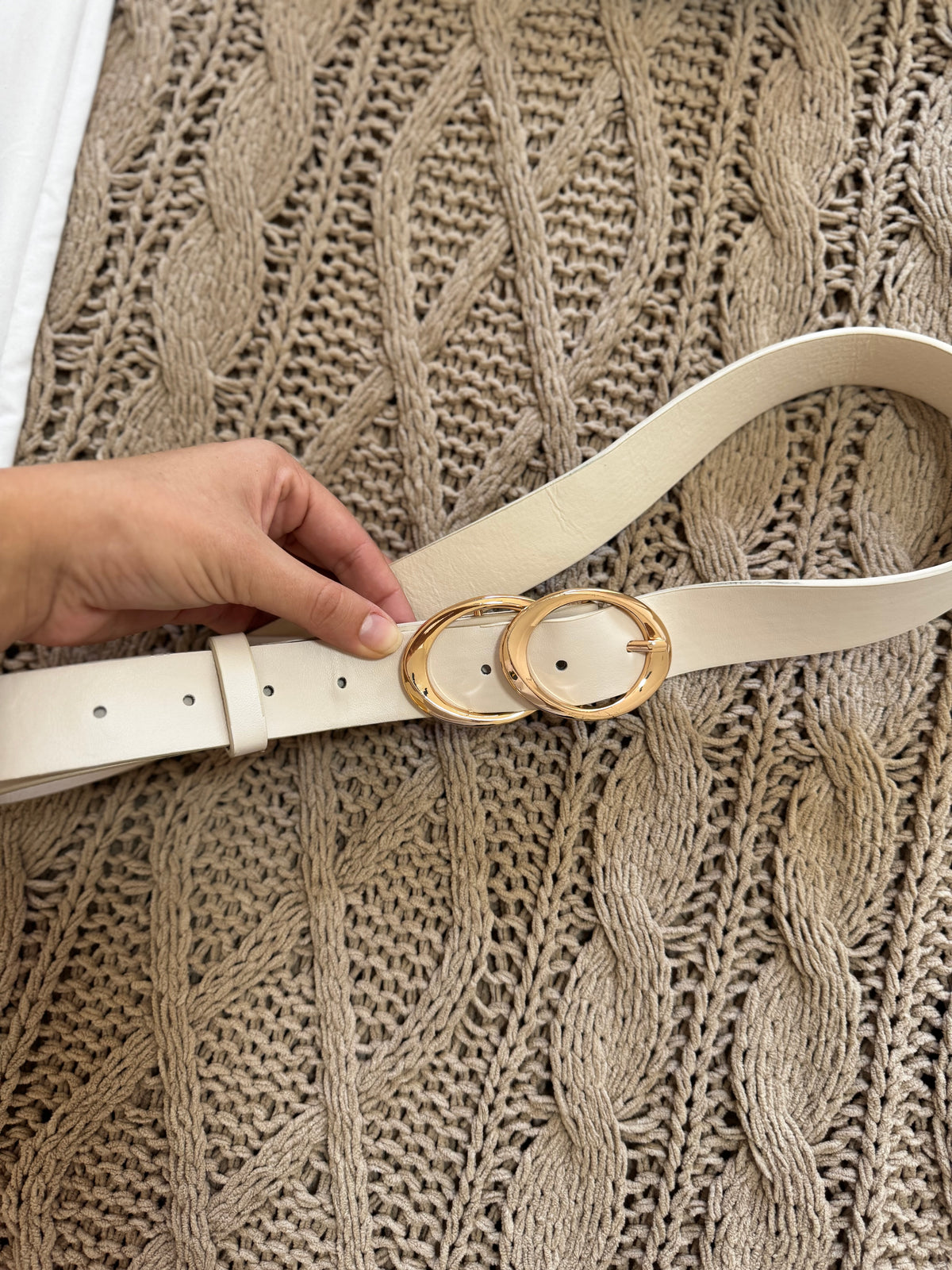Woolworths cream belt (X1)