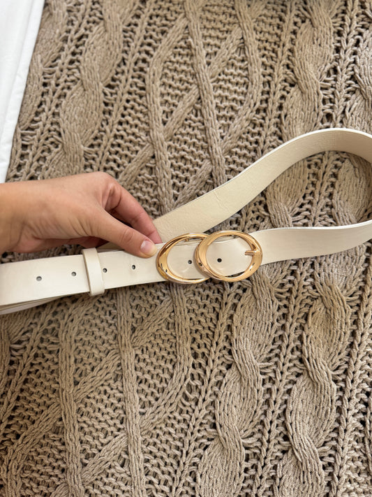 Woolworths cream belt (X1)