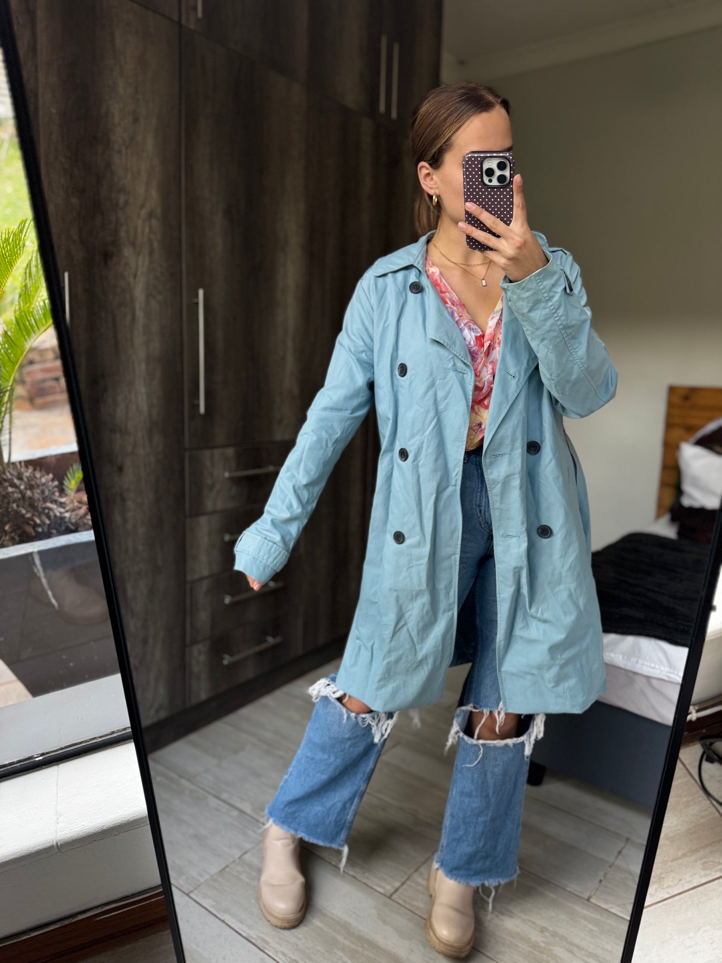 Blue trench coat (KK)