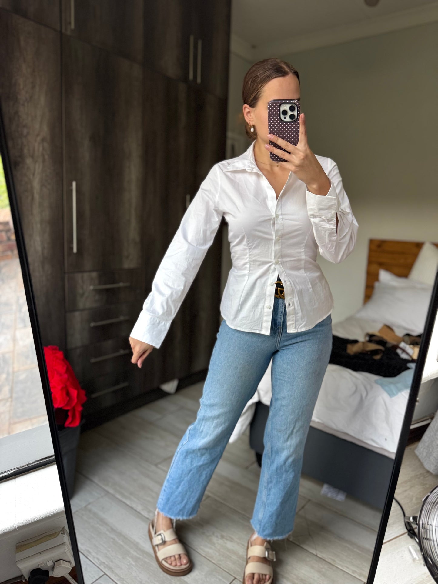 H&M white button down (T)