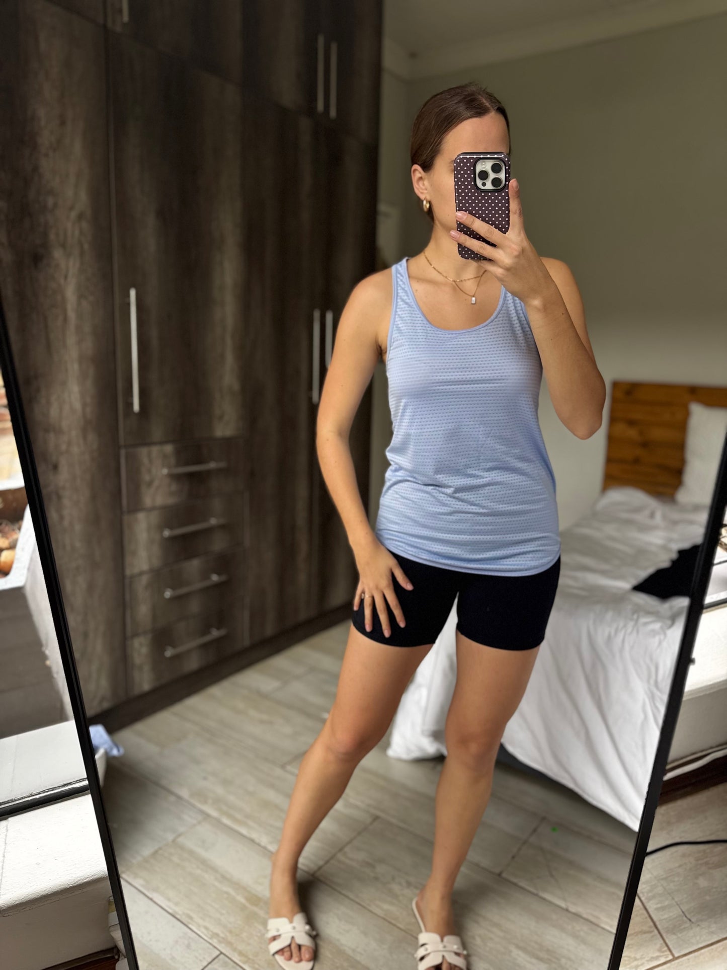 Cotton on blue gym top (L)