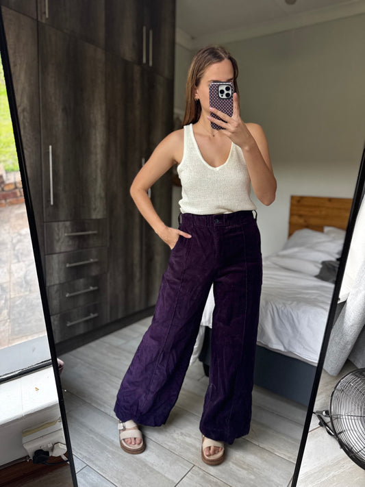 ANNATEE burgandy corderoy pants (X1)