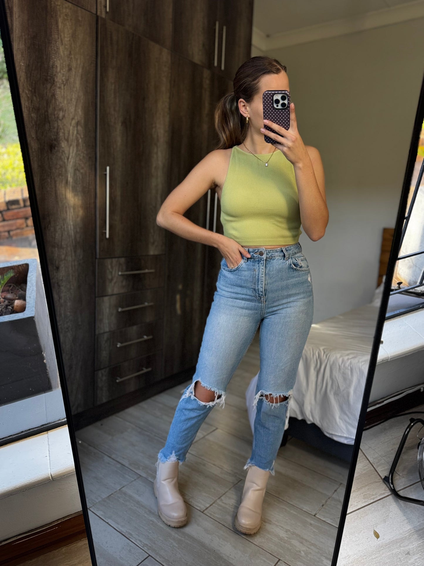 Cotton on green tank (SS)