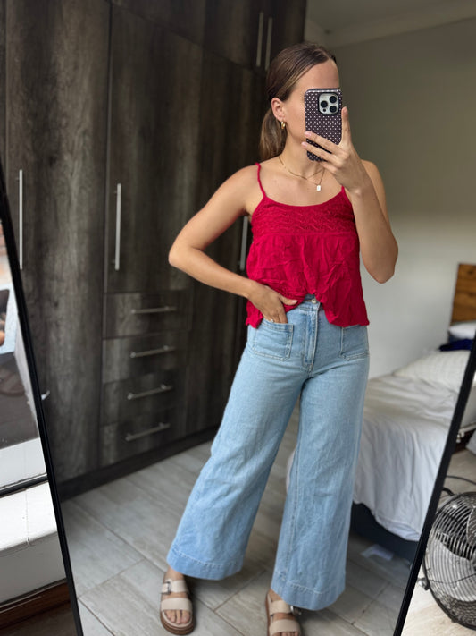 Red cami top (YY)