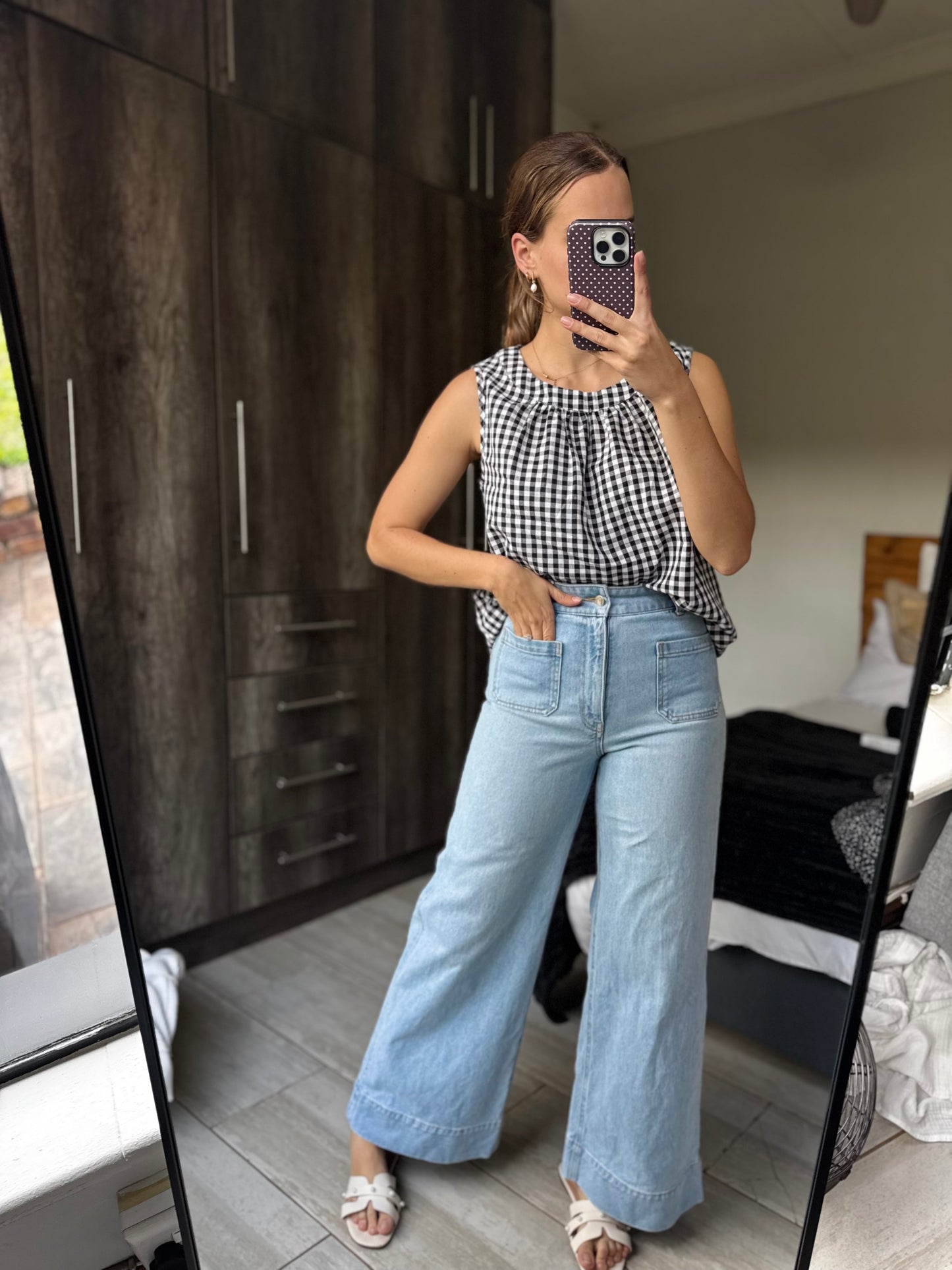 Brand New checkered top (P)
