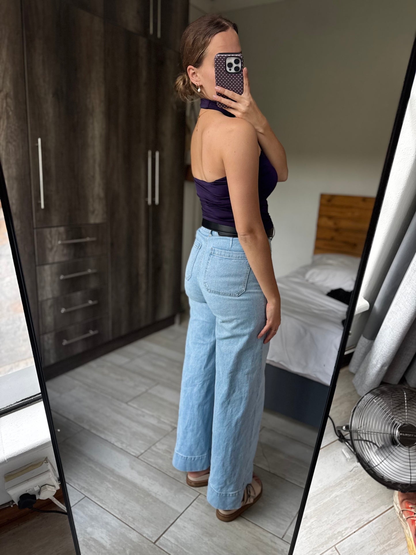 Brand New burgandy halter neck top (X3)