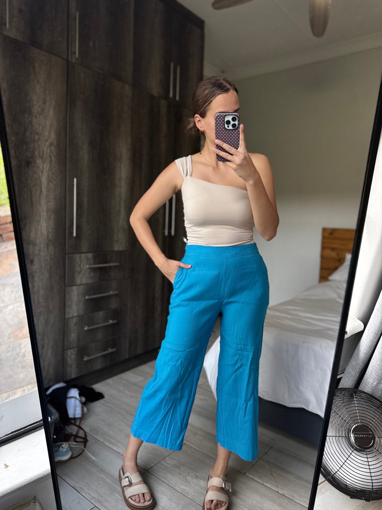 Witchery blue wide legged pants (G)