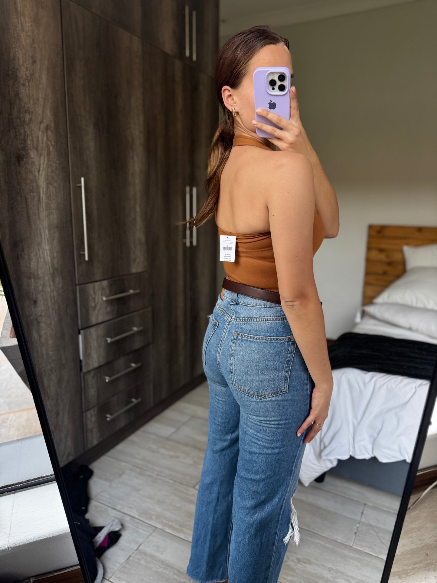 Brand New Cotton on brown top (T)
