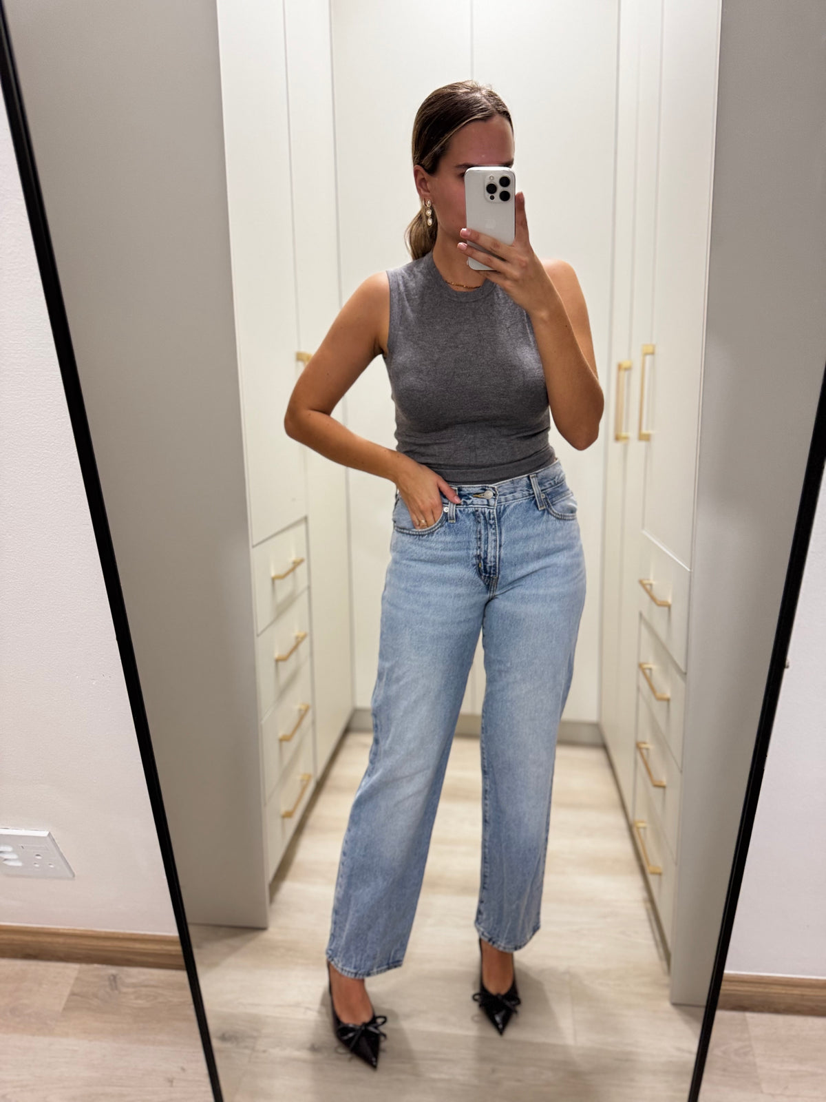 ZARA grey ribbed tank (HH)