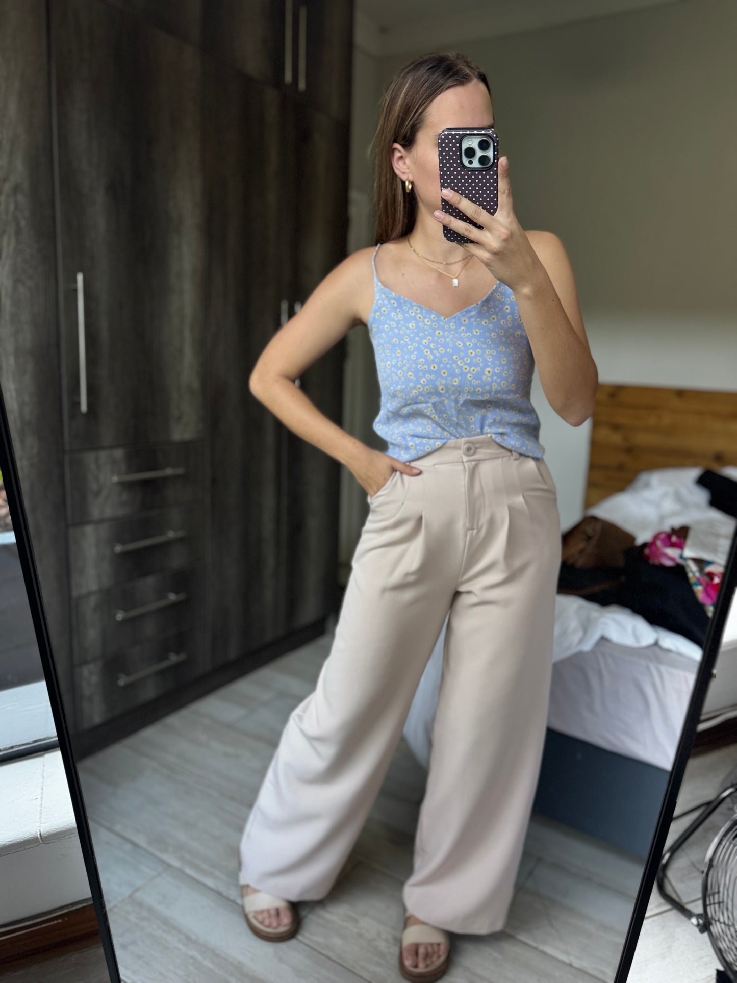 Cotton in blue cami (QQ)