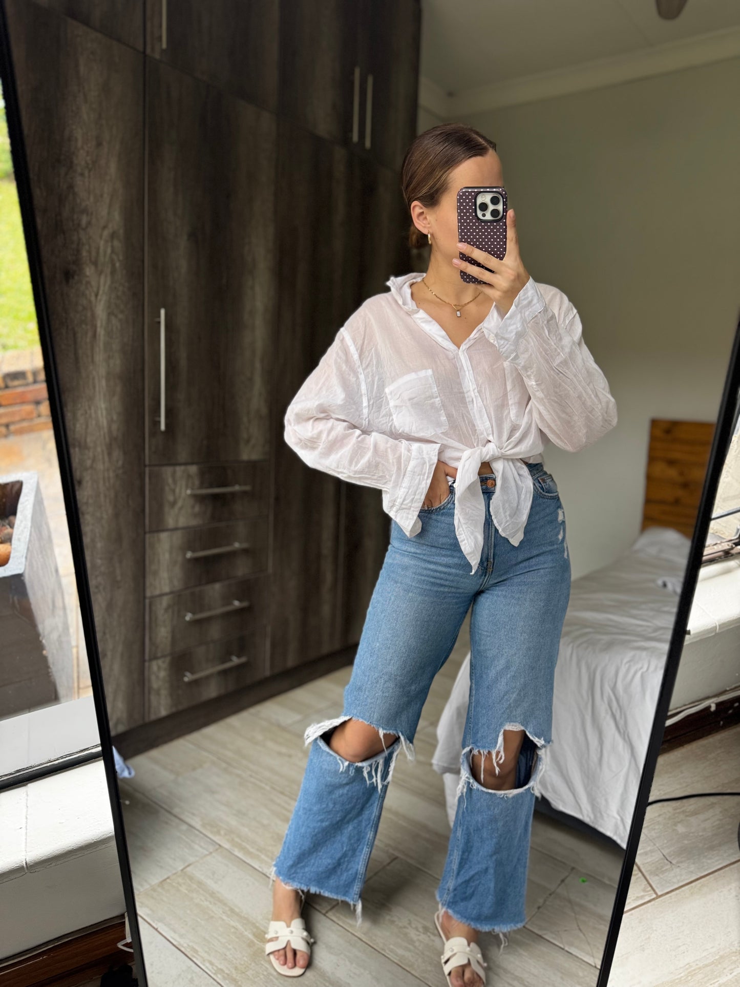 Linen stunning top (L)