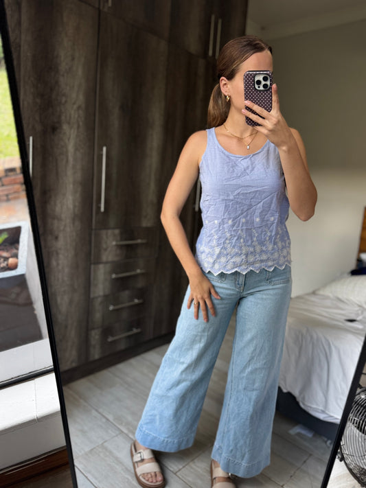Denim pretty top (YY)
