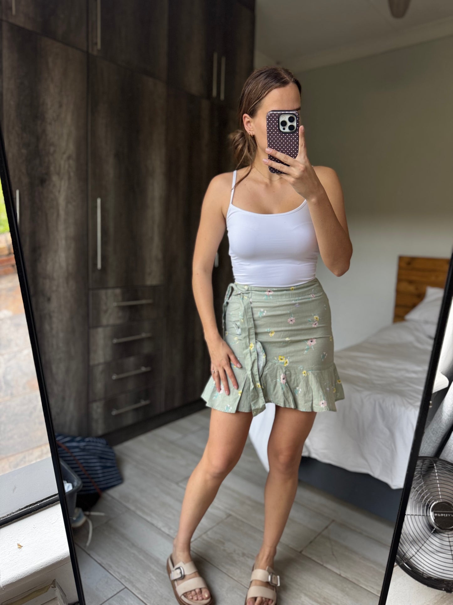 Green floral skirt (AA)