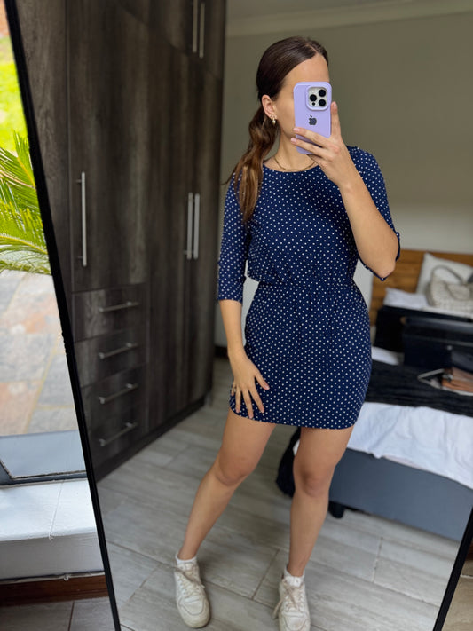 H&M blue polka dot dress (R)