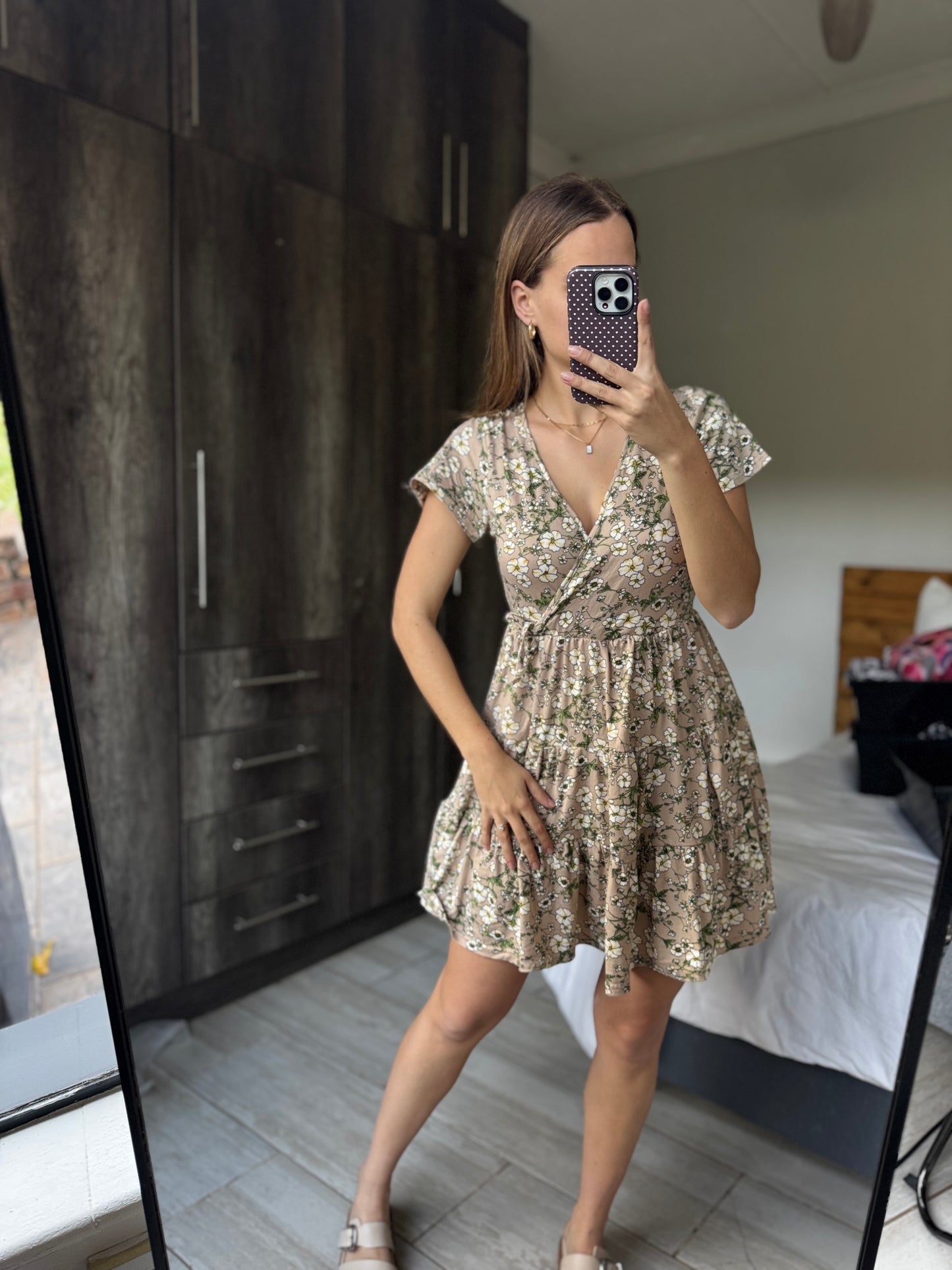 Brown floral dress (WW)