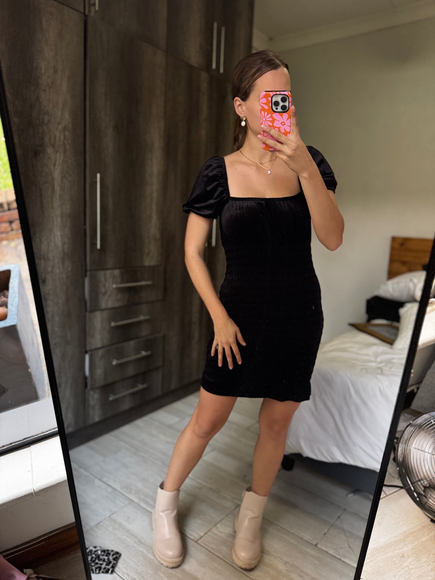 H&M black suede dress (FF)