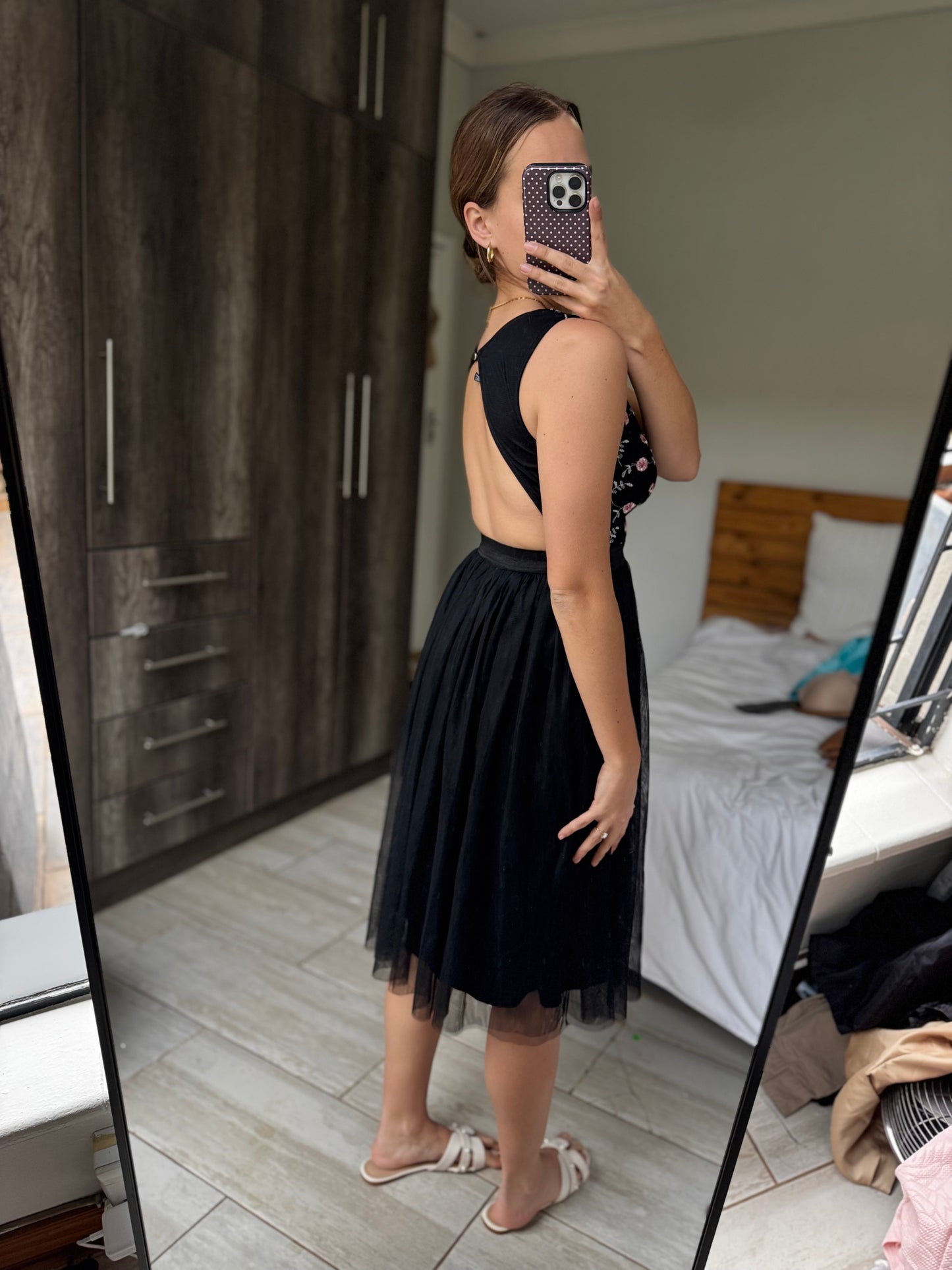 Black floral dress (OO)