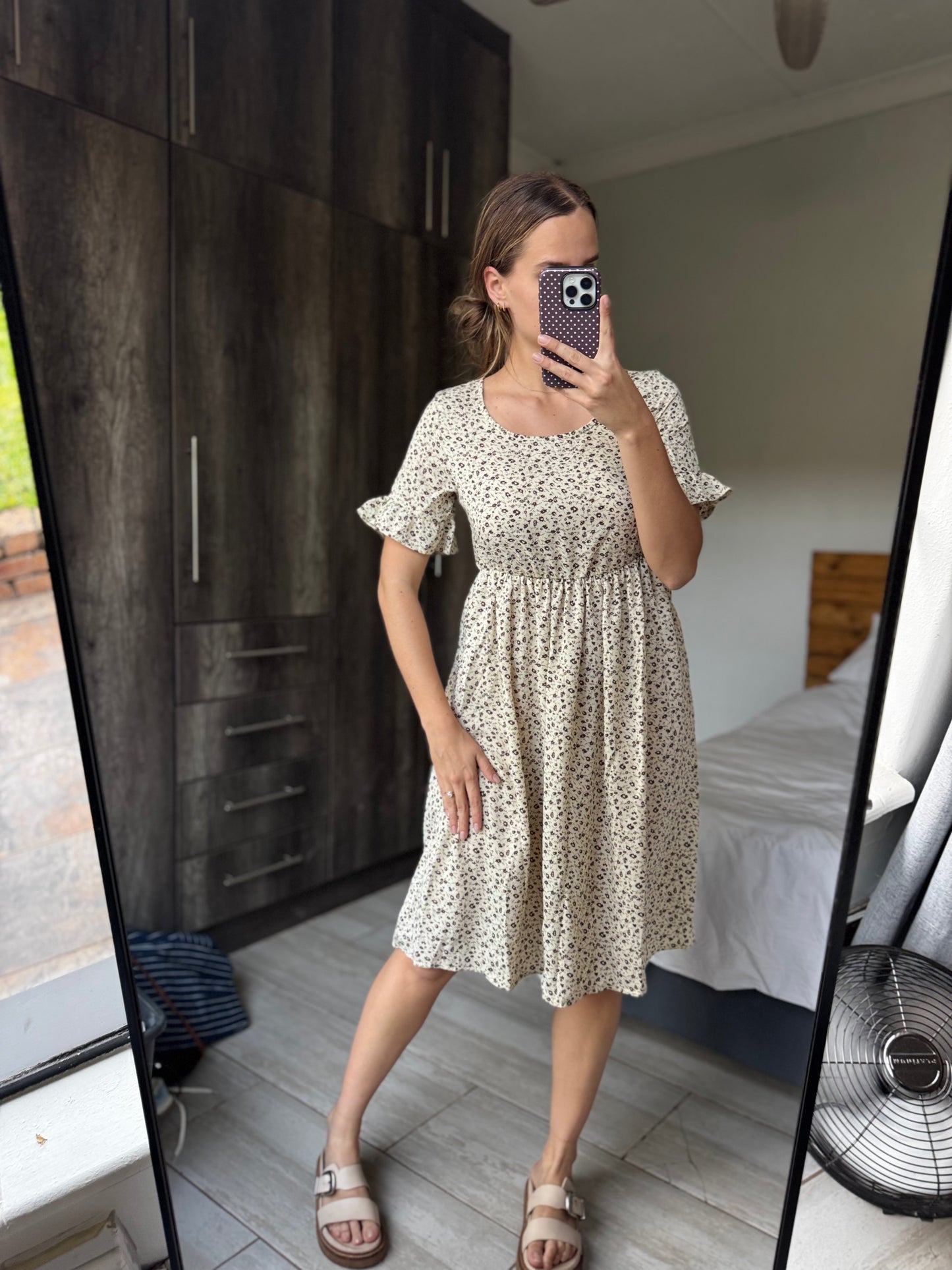 Cream floral dress (AA)