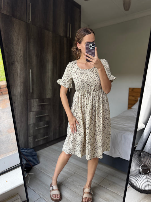 Cream floral dress (AA)