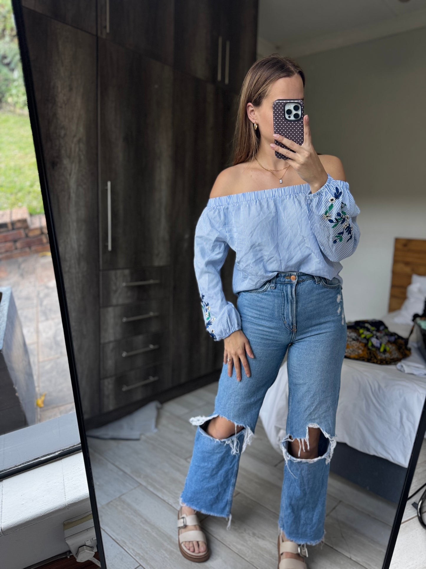 Striped floral top (WW)
