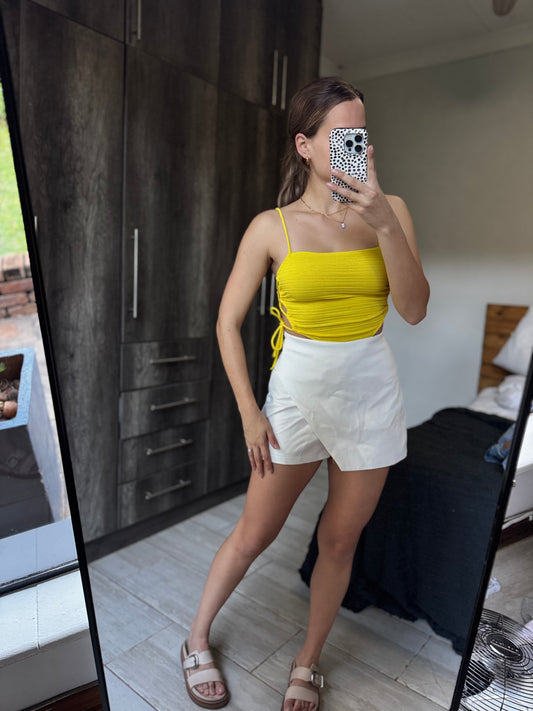 BERSHKA yellow bodysuit (HH)