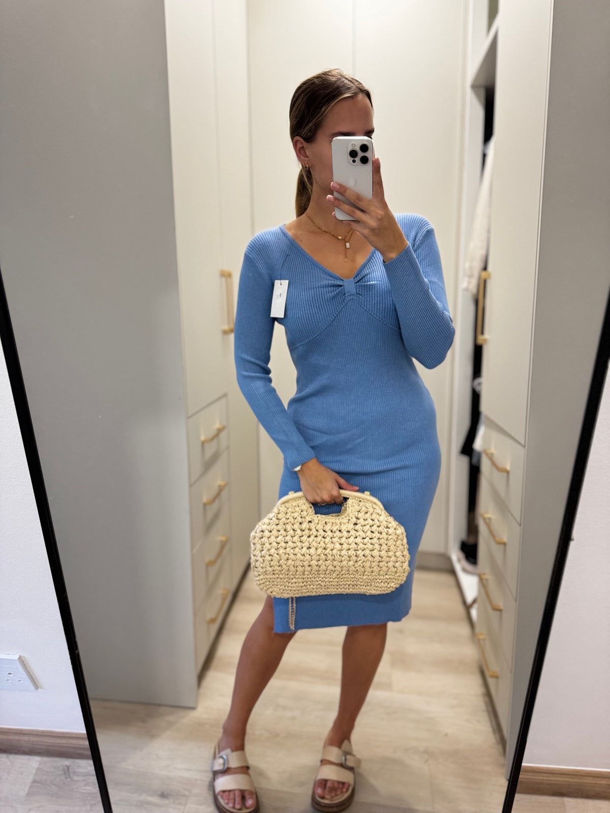 Brand New blue knit dress (C)