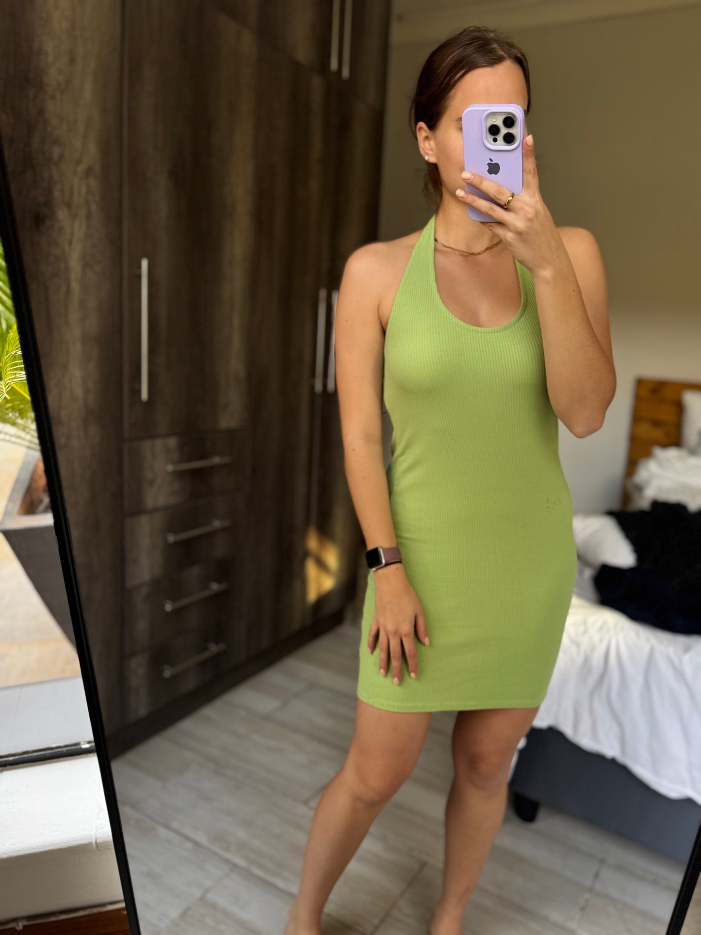 Cotton on green dress (N)