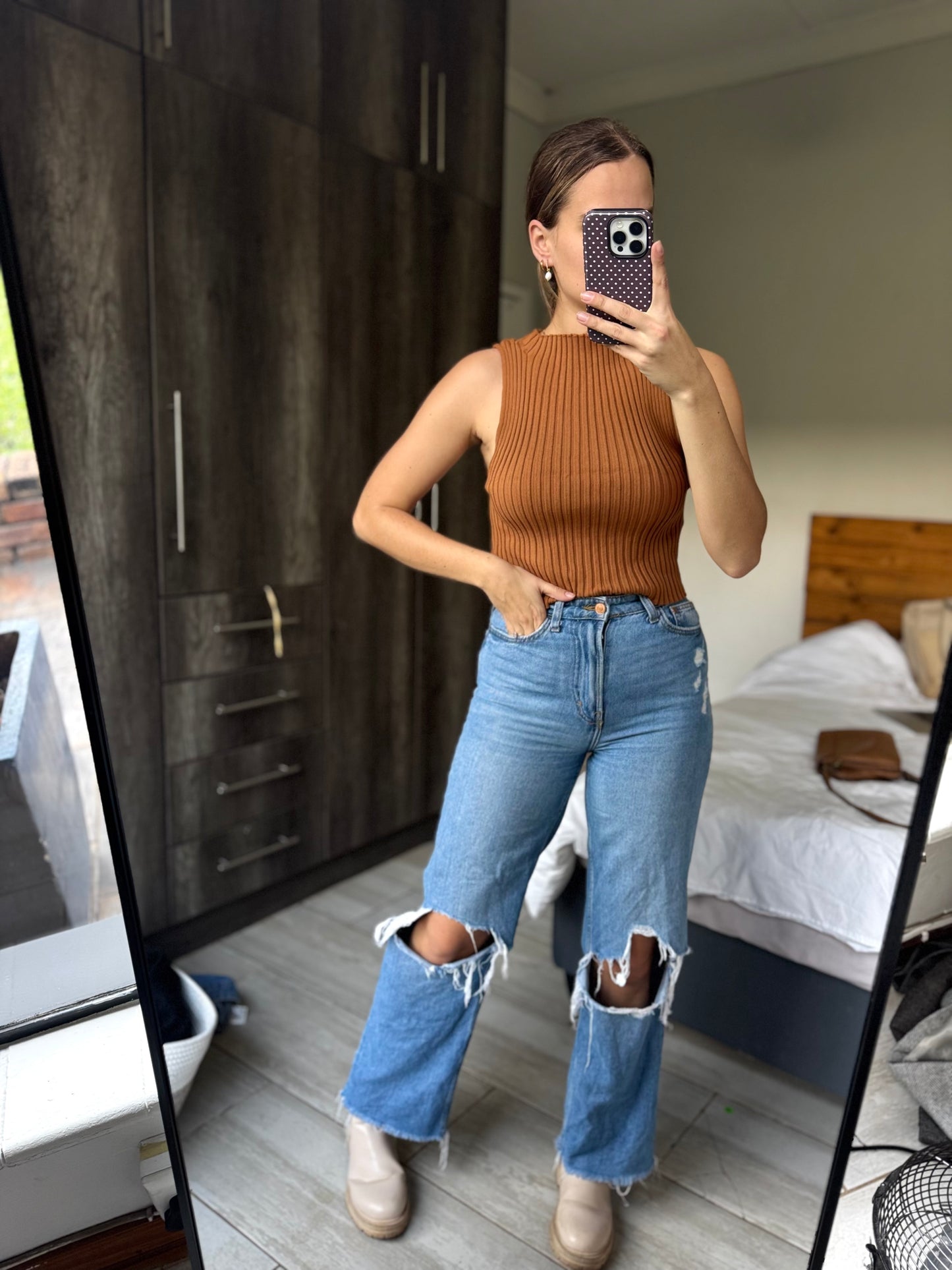 Cotton on burnt orange tank (HH)