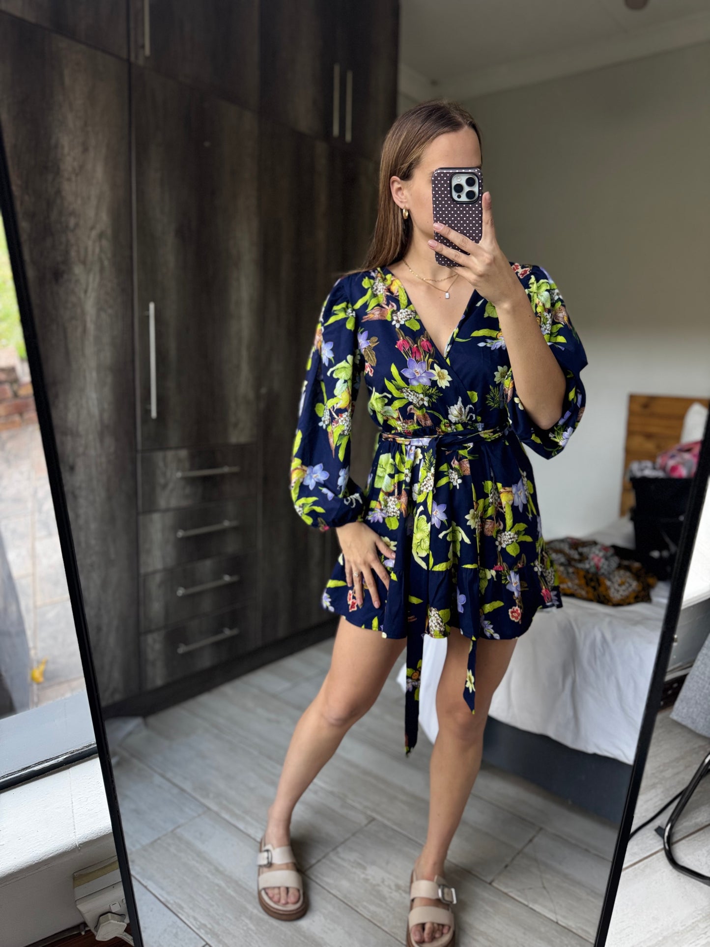 Navy floral dress (WW)