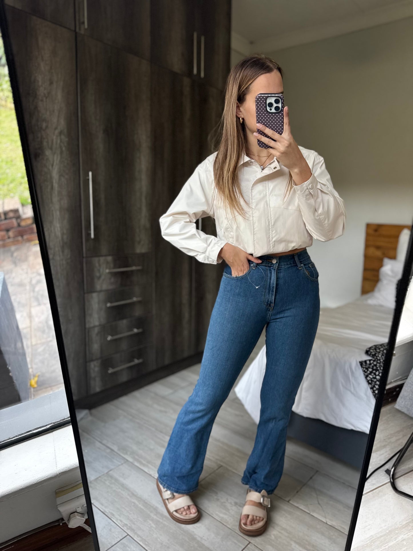 High rise denim jeans (YY)