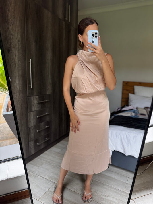 Cream silky dress (G)