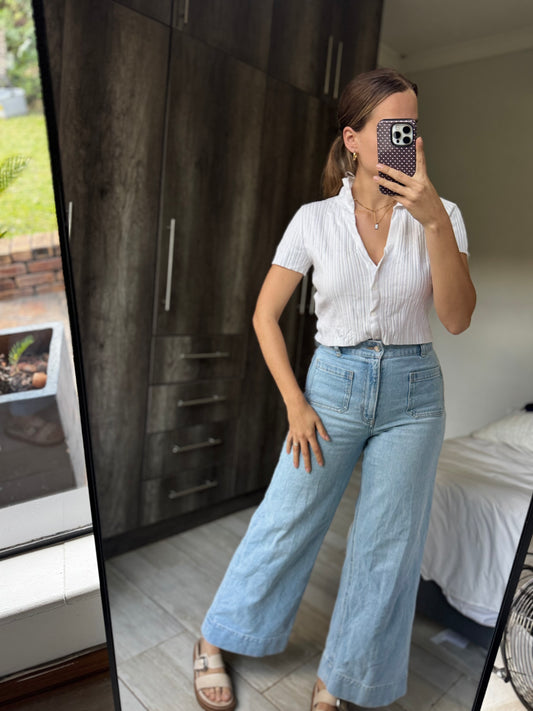 H&M white top (YY)