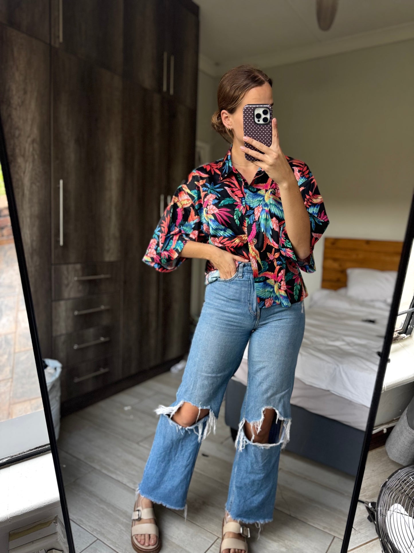 Woolworths floral top (X1)