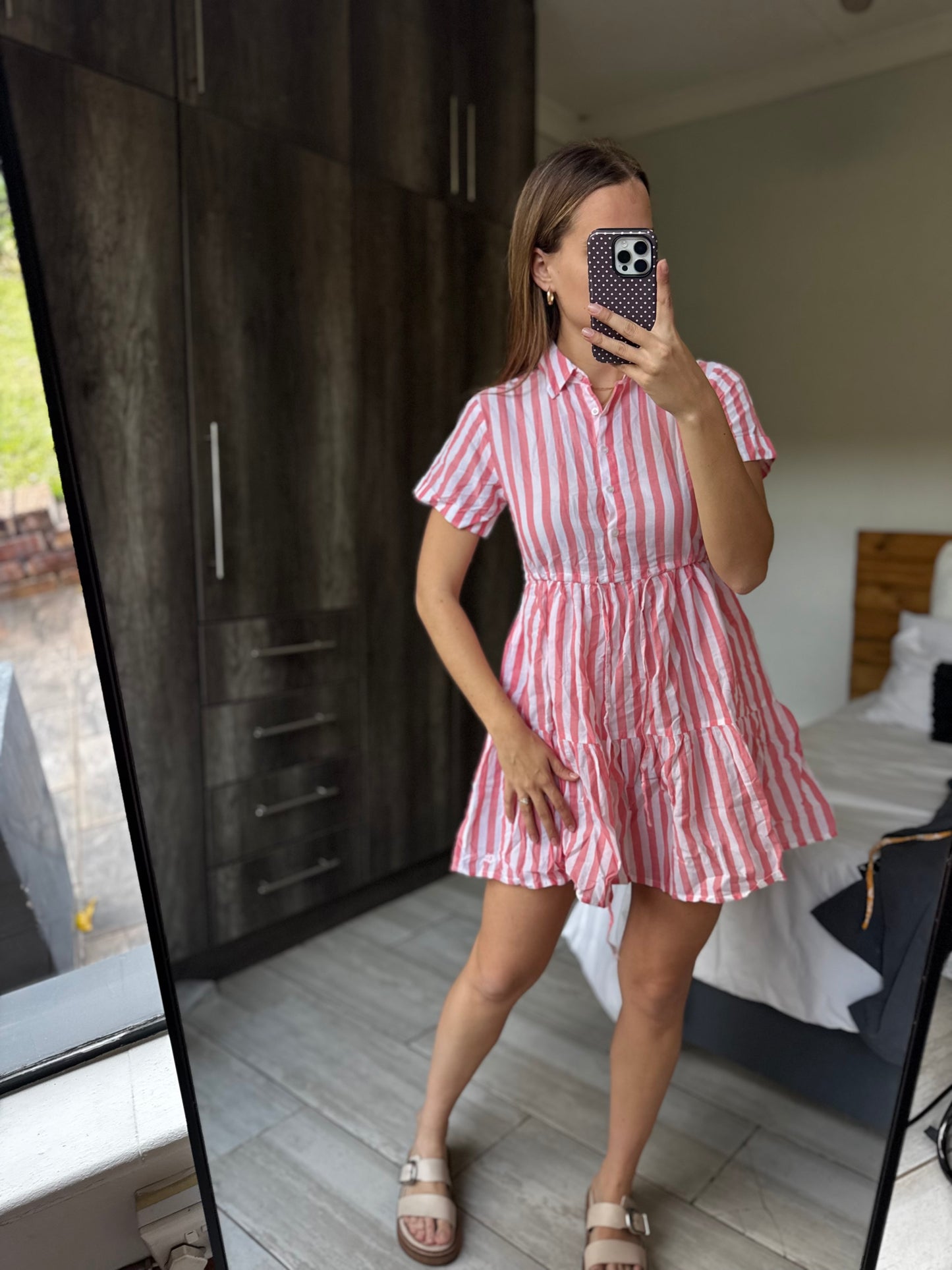 Hey Betty pink striped dress (YY)
