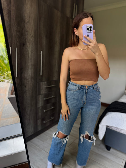 Cotton on ribbed tube top (OO)