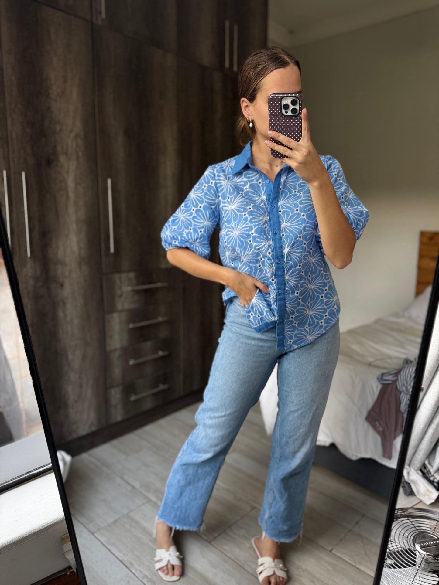 Blue floral top (PP)