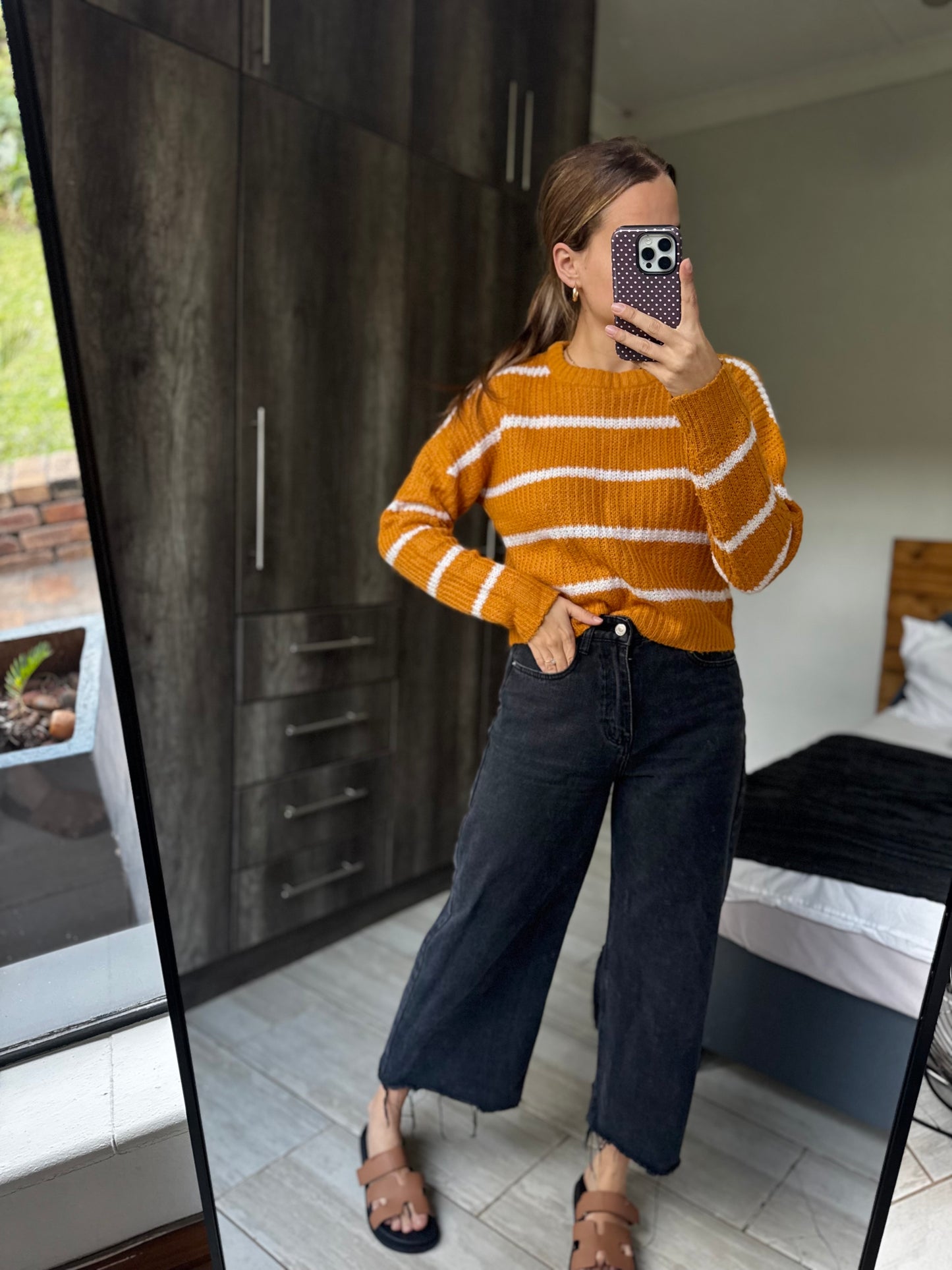 Striped knitted sweater (II)