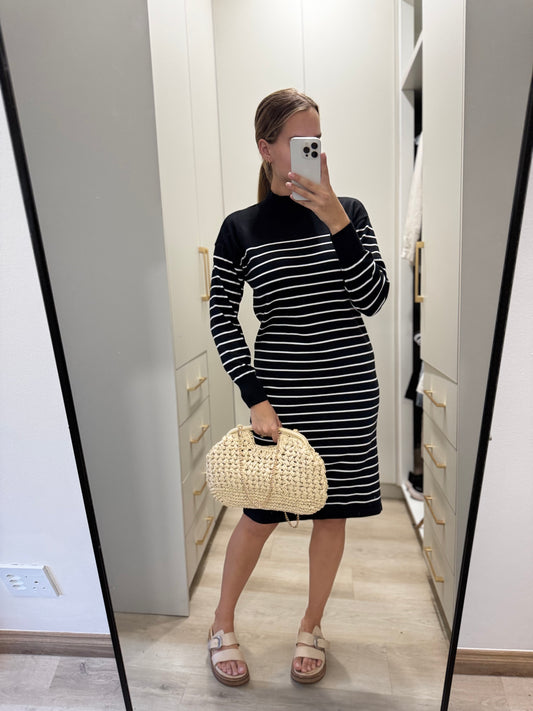 Brand New striped knit dress (C)
