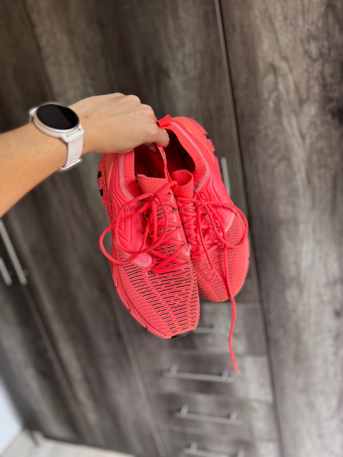 Pink Under Armour running shoes (TT)