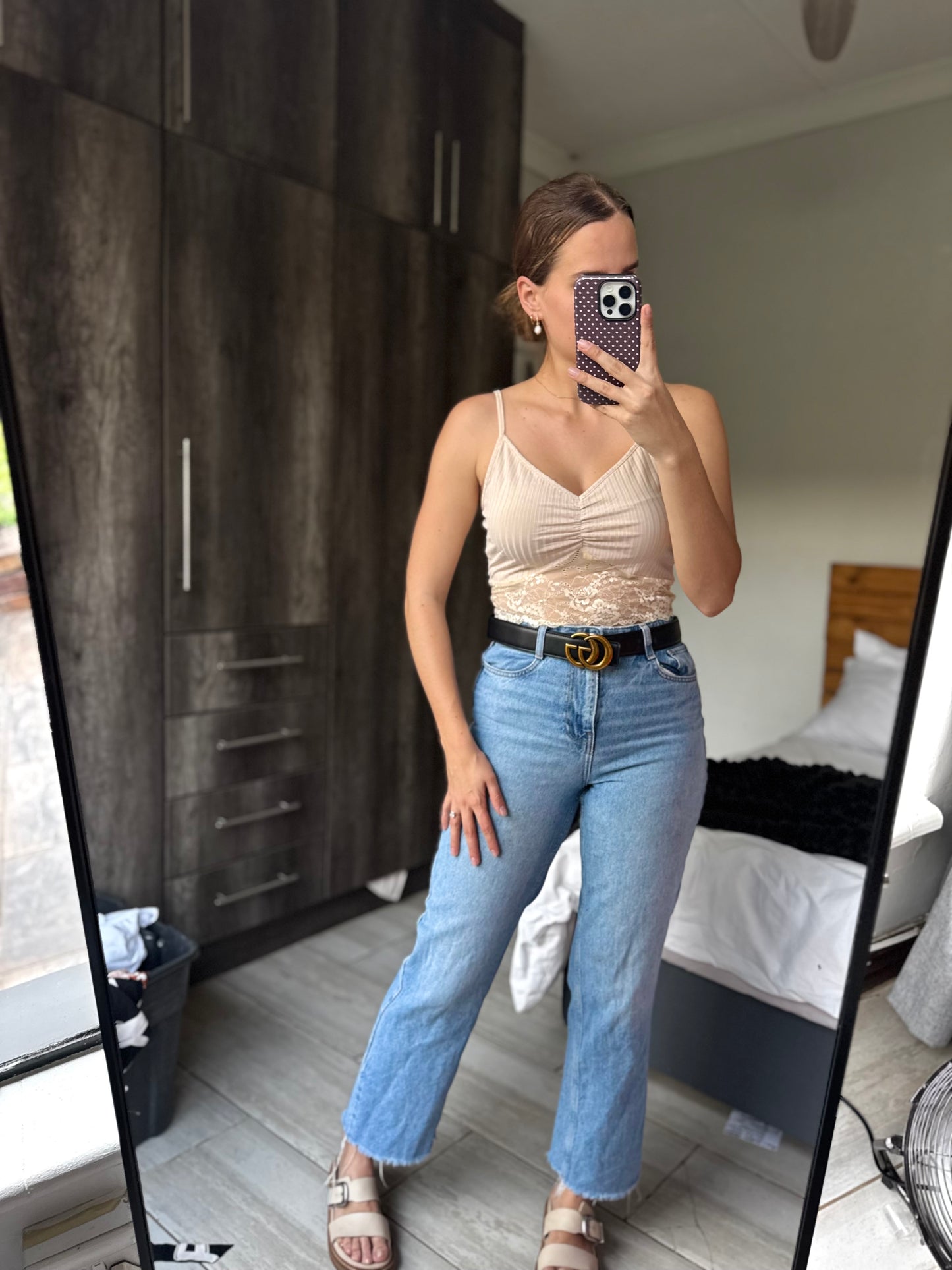 Cream lace top (W)