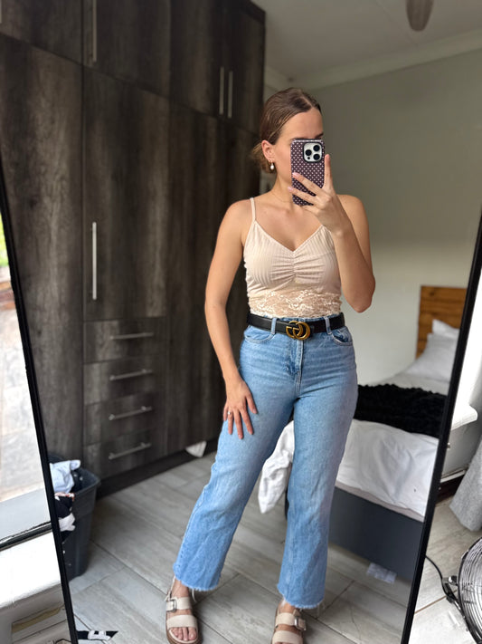 Cream lace top (W)