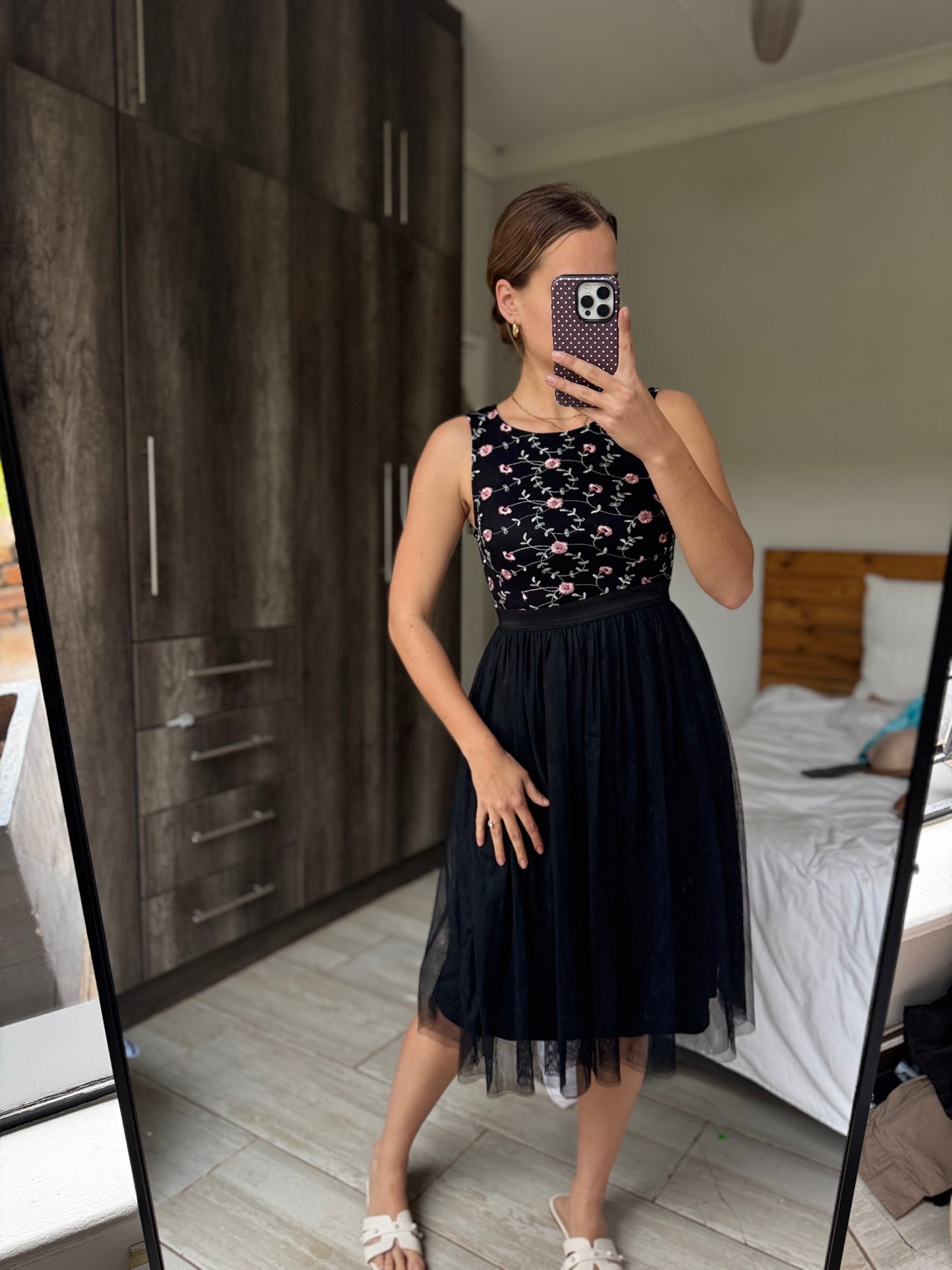 Black floral dress (OO)