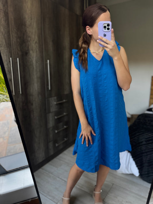 BRAND NEW blue dress (F)