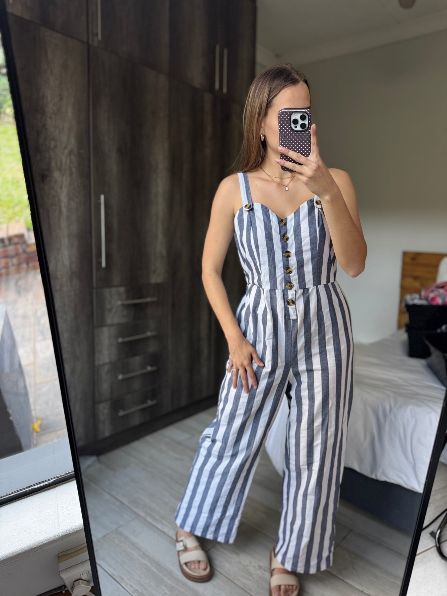 Grey striped jumpsuit (WW)