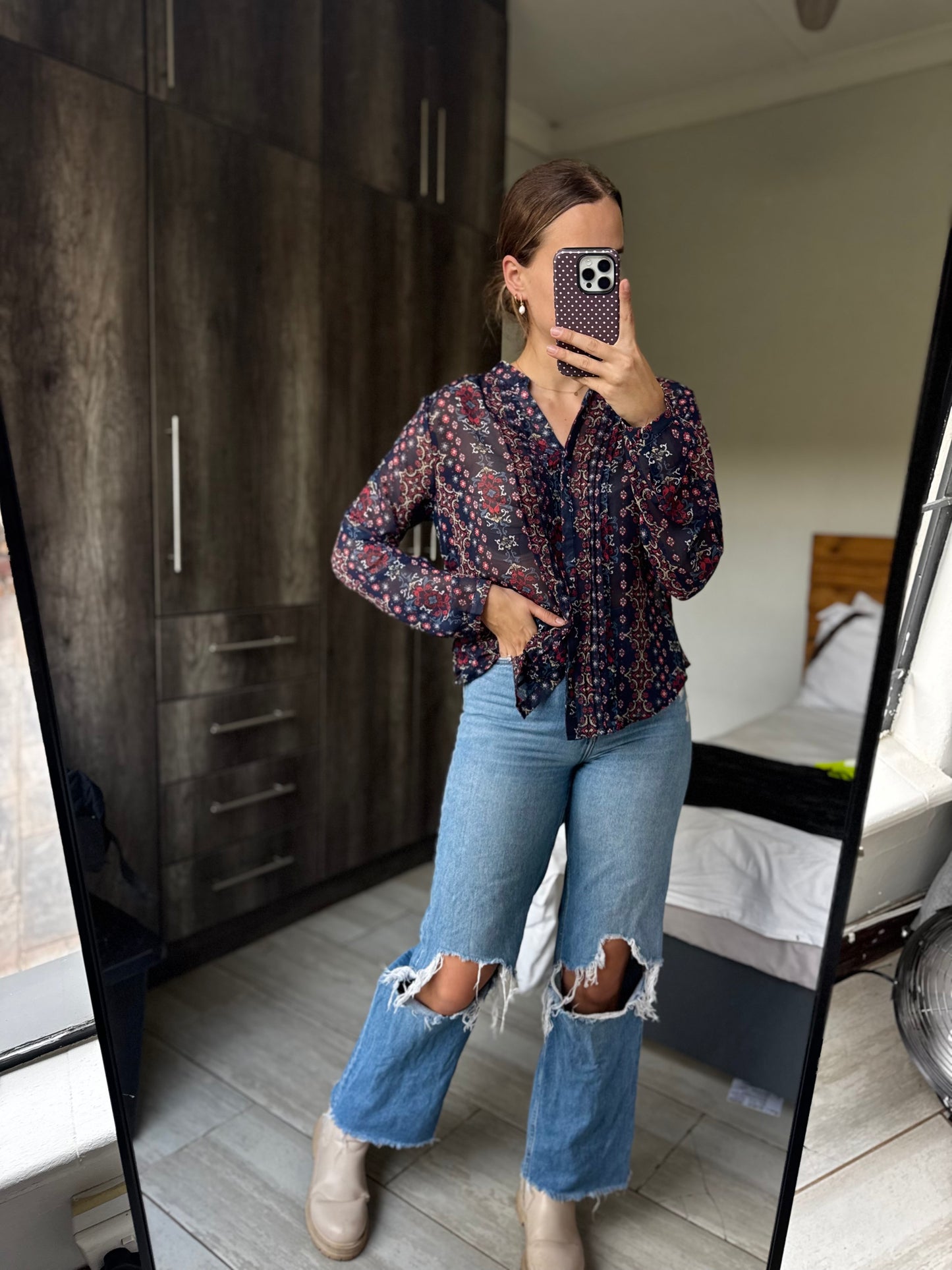 Floral button down (LL)