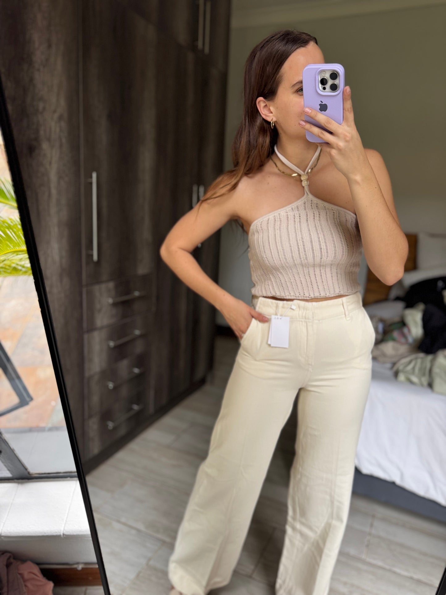 Cotton on knitted brown top (HH)