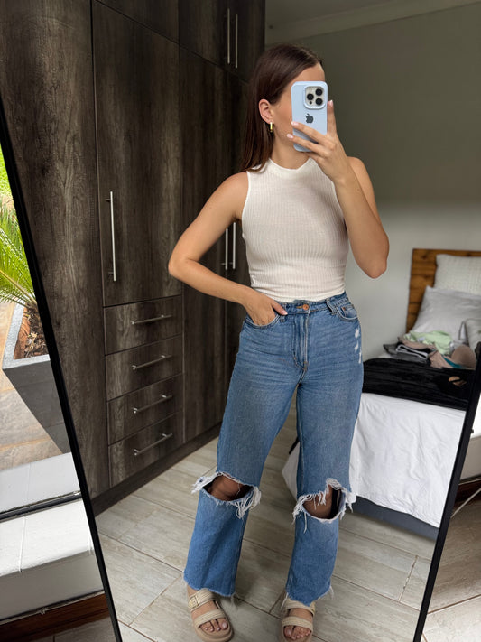 White ribbed tank (AAA)